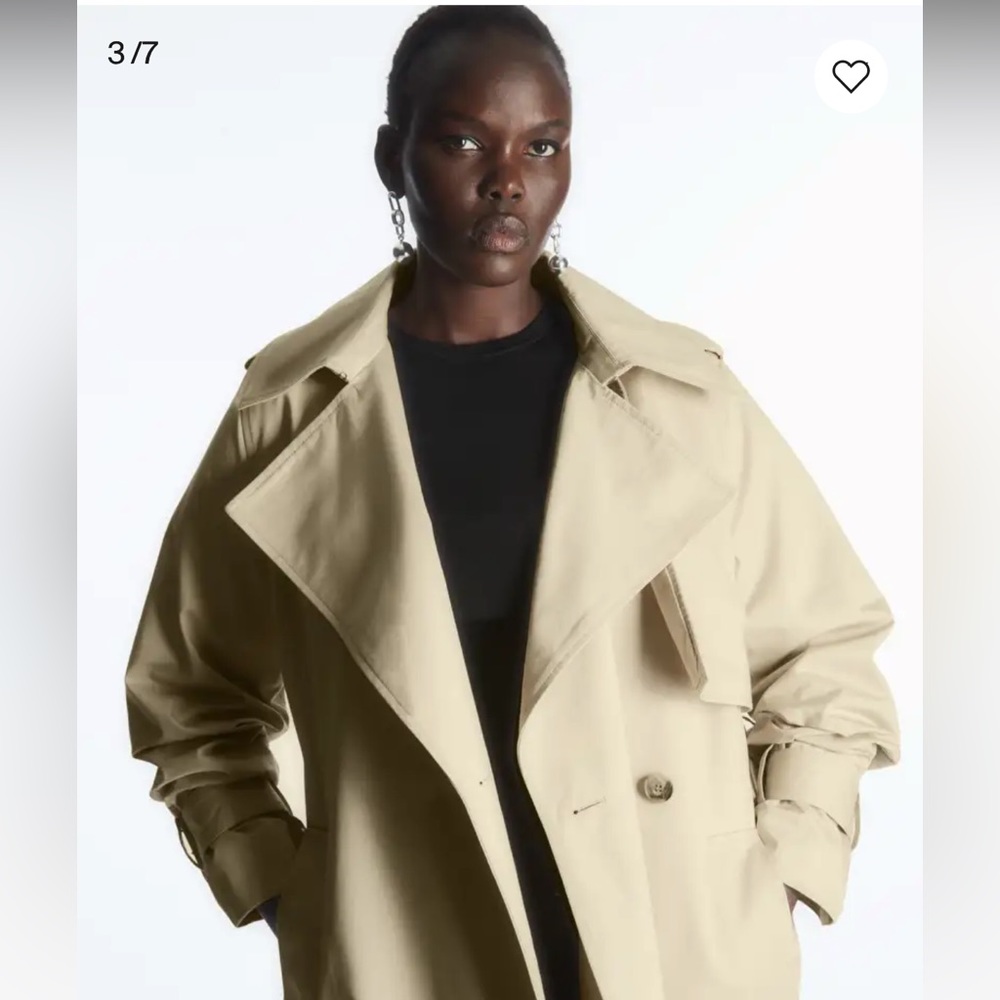 COS Beige Belted Trench Coat - Picture 3 of 10